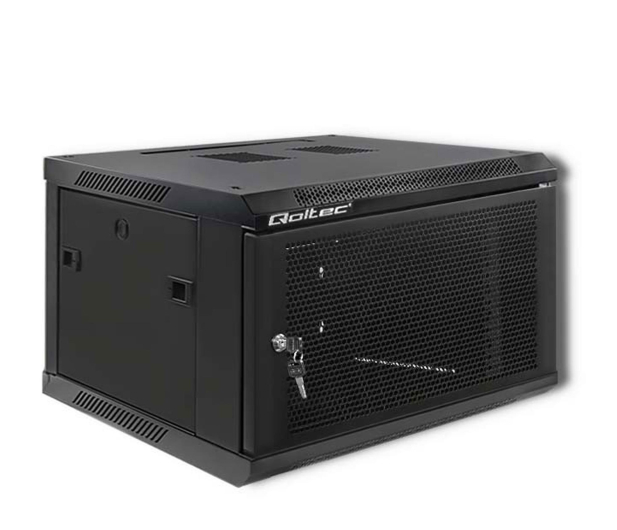 QOLTEC Szafa RACK 19 cali | 6U | 600 x 600 x 370 | Perforowane drzwi 54489 - 1329953 - zdjęcie